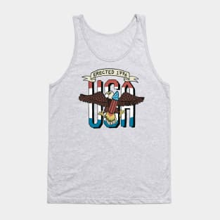 USA's bald eagle blasting fireworks on Fourth of July Tank Top